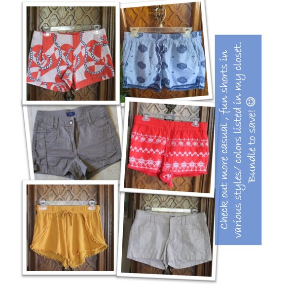 3/$15 OLD NAVY Nautical Colorblock Striped Cotton Shorts - Size 2 - Picture 15 of 16